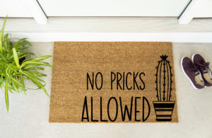 Doormat - No Pricks Allowed