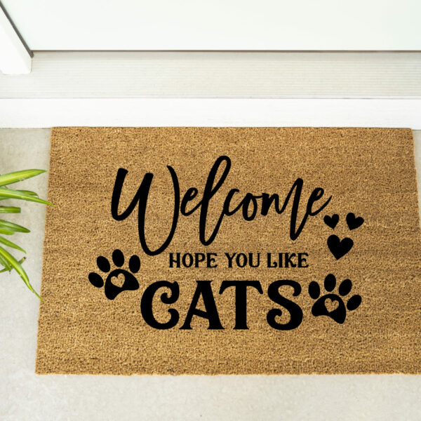 Doormat - Welcome Hope You Like Cats