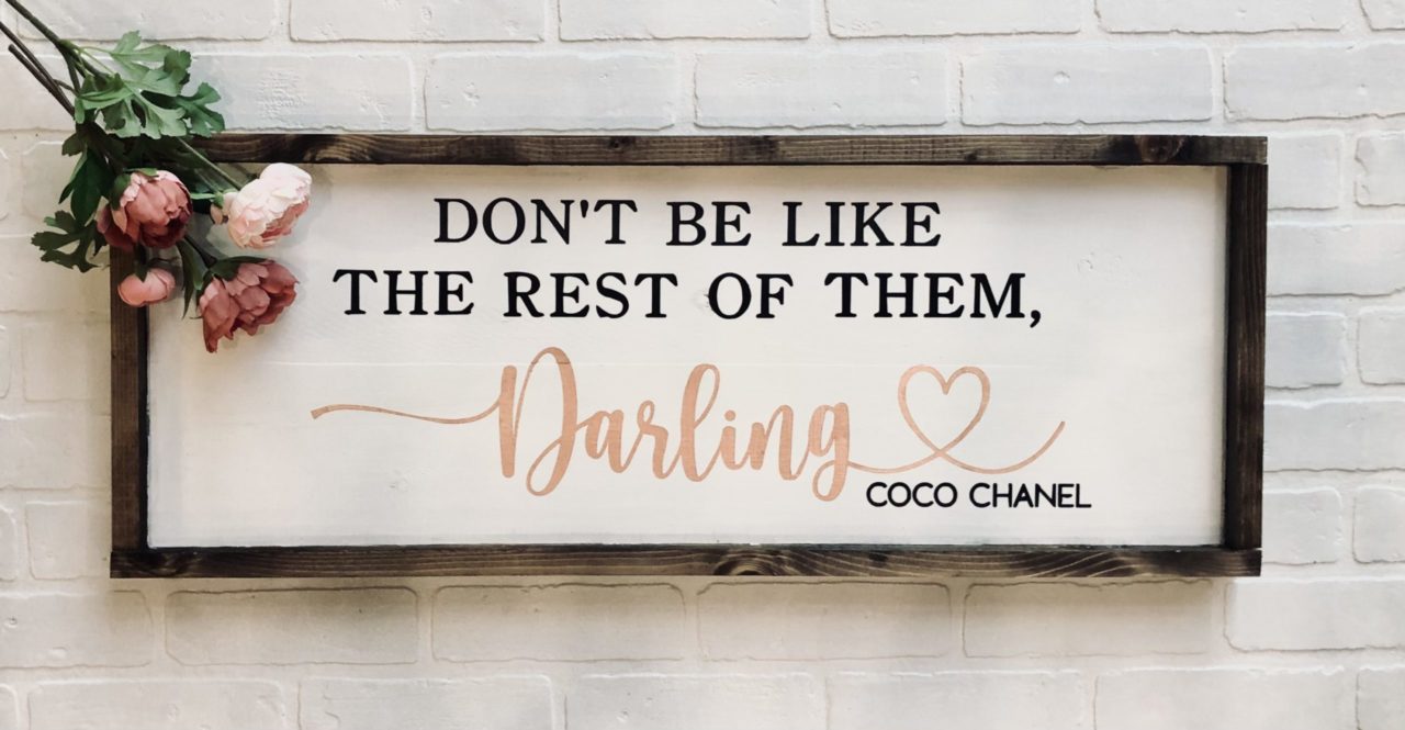 12x32 Coco Chanel Quote