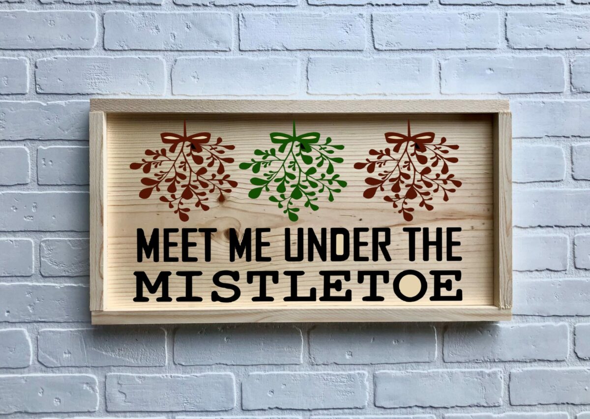 13x24 Meet Me Under the Mistletoe