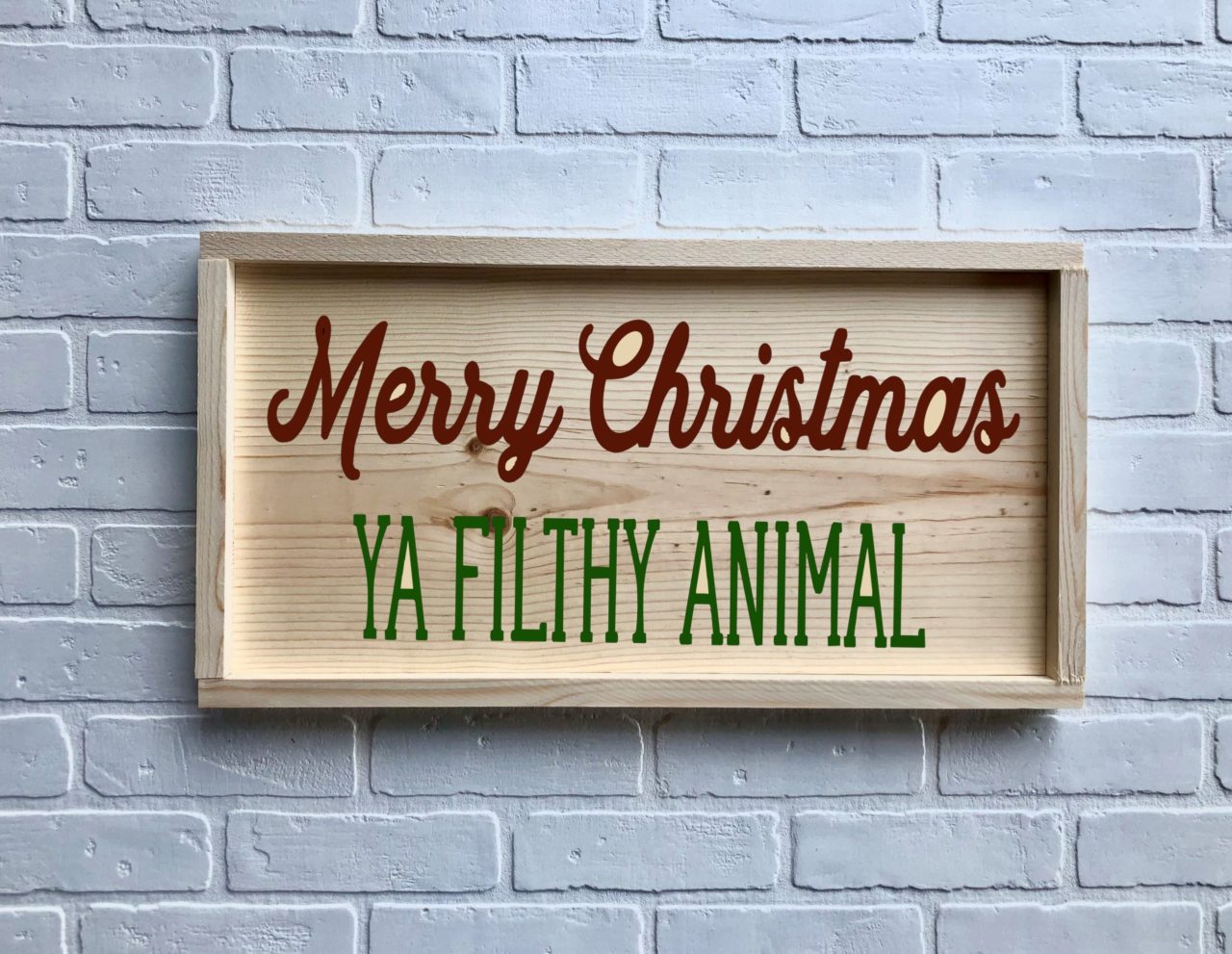 13x24 Merry Christmas Ya Filthy Animal