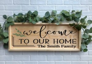 12x32 Welcome to Our Home (customizable)
