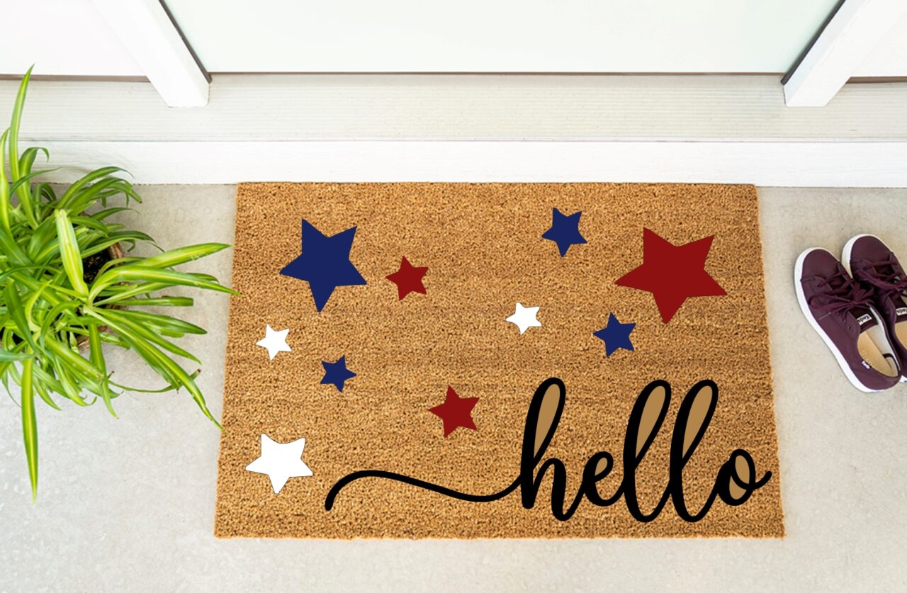 Hello (stars) Doormat - Spruced Studio