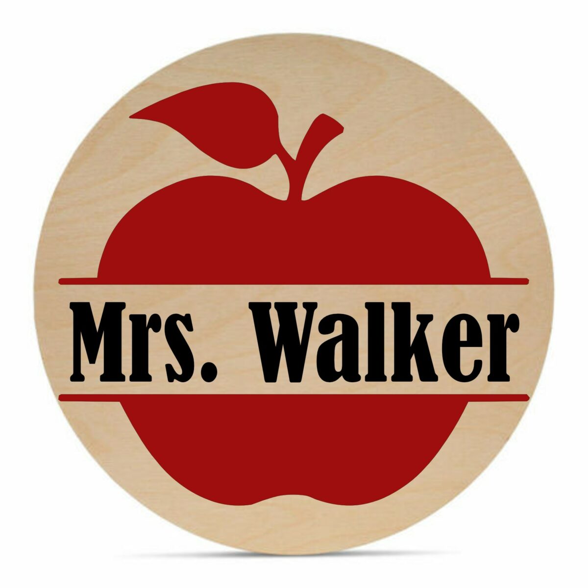 Classroom Sign (teacher's name-apple)