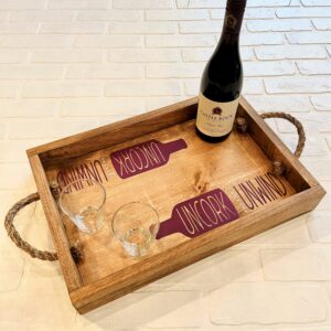 Tray w/ Sides - Uncork/Unwind